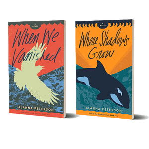 Covers of When We Vanished and Where Shadows Grow