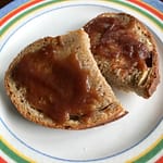 slices of sourdough bread with apple butter