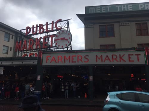 Entrance of Pike Place Market in Seattle