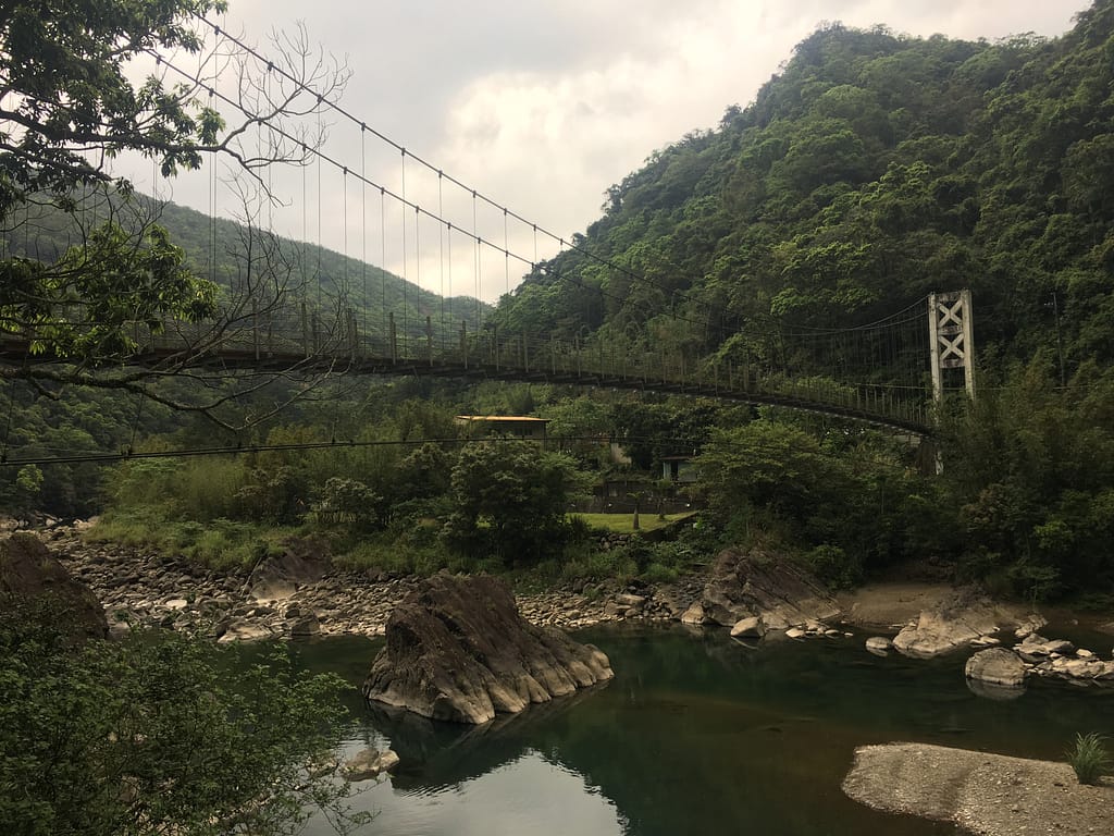 suspension bridge in Pinglin, Taiwan