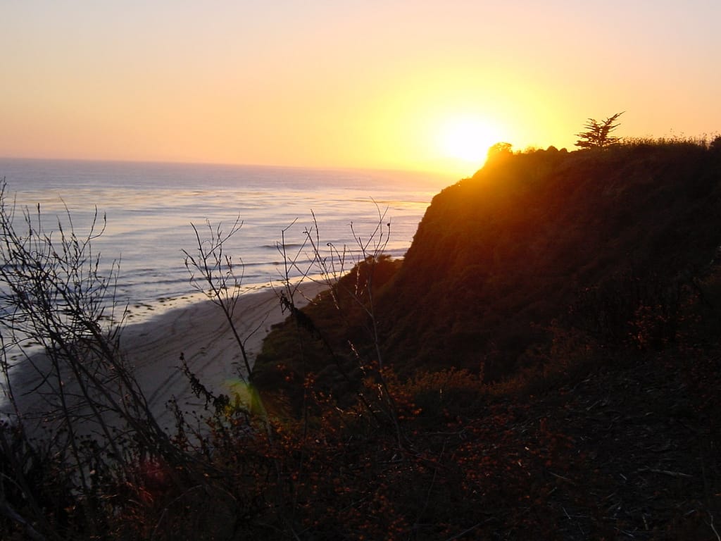 sunset on the bluffs in Santa Barbara California